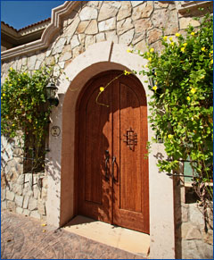 Hacienda Courtyard Entry at El Cielito