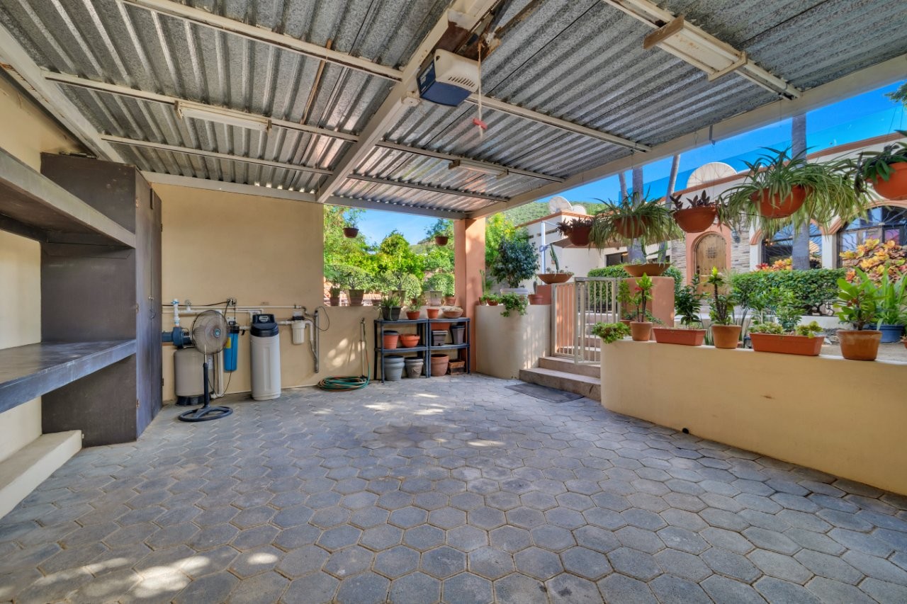 Covered garage and utility space